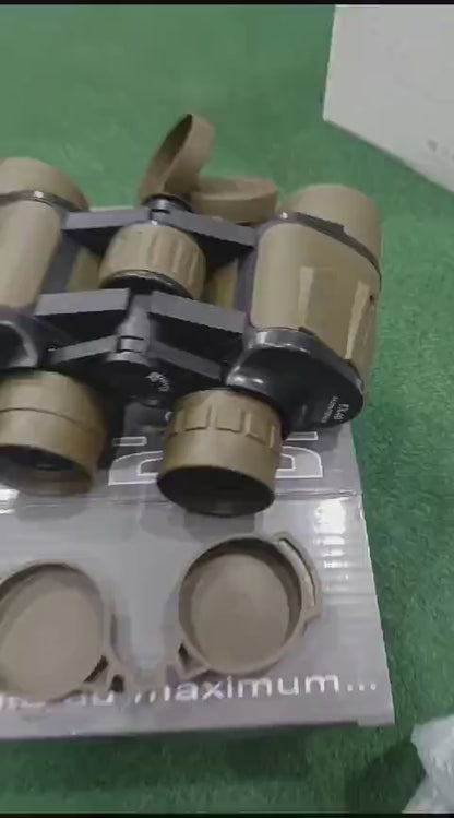 Durable Metal & Rubber Binoculars - 1 Pc for Outdoor Adventures