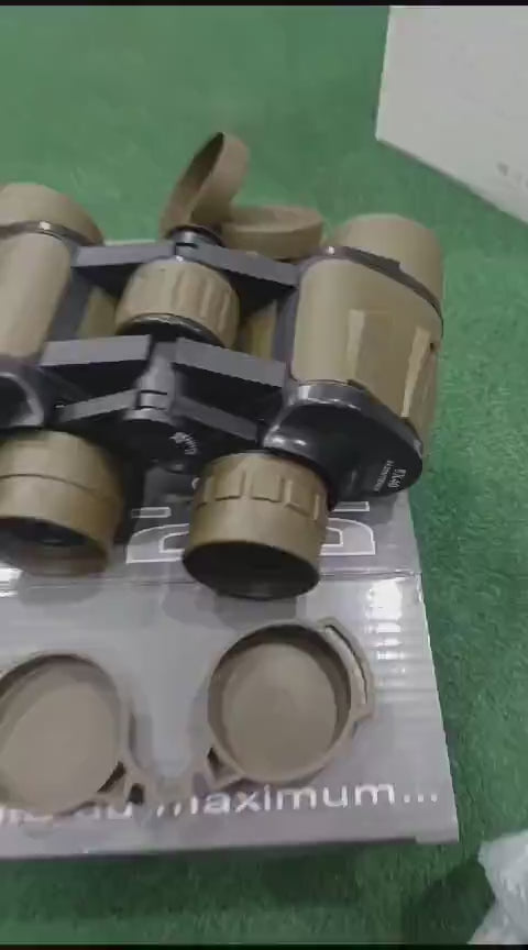 Durable Metal & Rubber Binoculars - 1 Pc for Outdoor Adventures