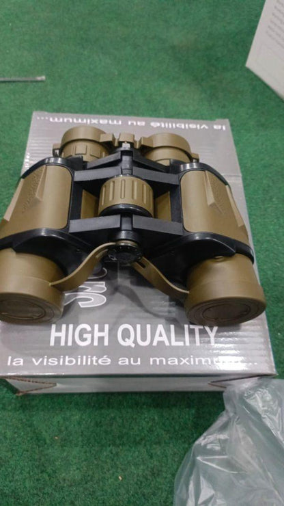 Durable Metal & Rubber Binoculars - 1 Pc for Outdoor Adventures