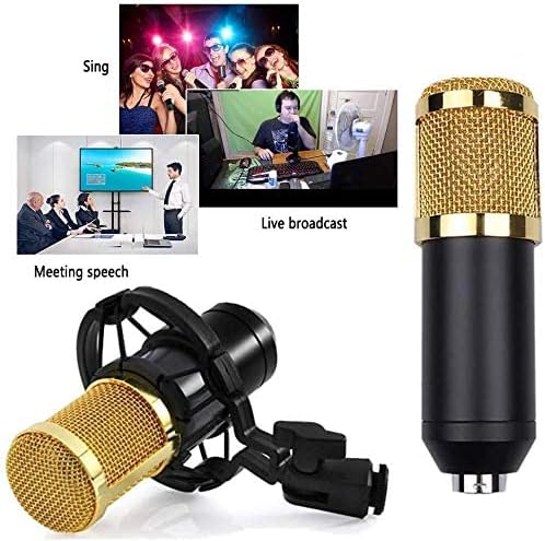 Professional Condenser Microphone - Podcast Mic Set Condenser Microphone With Rechargeable Auxiliary Background For Karaoke Singing, Youtube Recording Mic Set For Youtube | Mic Kit.