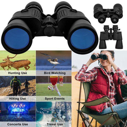 Durable Metal & Rubber Binoculars - 1 Pc for Outdoor Adventures