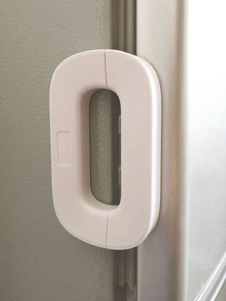 Refrigerator Child Safety Lock with 3M Adhesive (No Drilling Required)