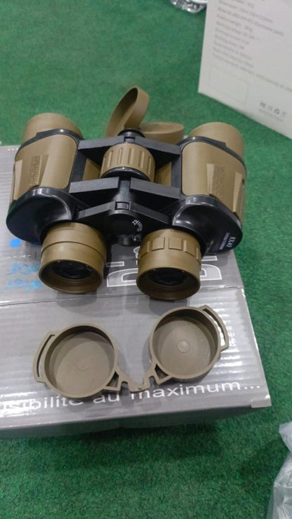 Durable Metal & Rubber Binoculars - 1 Pc for Outdoor Adventures